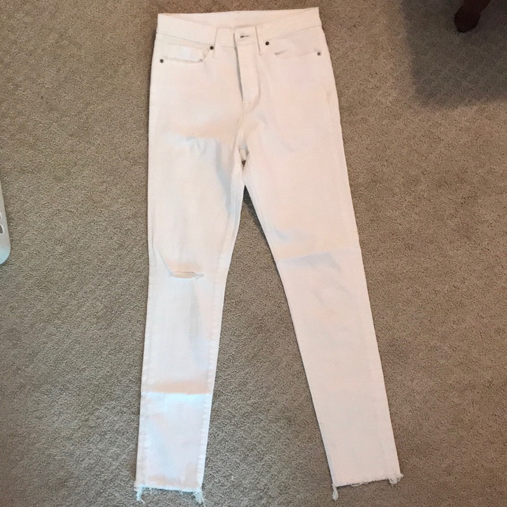 Urban Outfitters mid rise white jeans